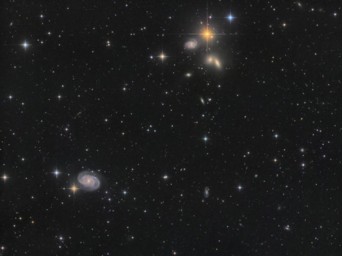 Hickson 68 (NGC 5353, 5354, 5350, 5355, 5358) and NGC 5371, Krefeld, 2019