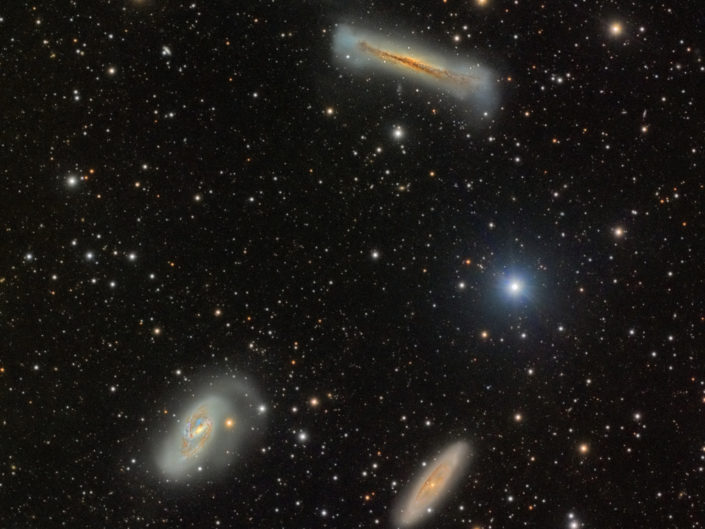 M65, M66 and NGC 3628 - Leo triplet (DSW), New Mexico, 2019