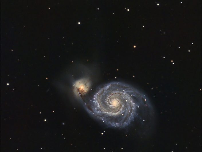 Messier 51 - Whirlpool Galaxy (Strudelgalaxie), Krefeld, 2011