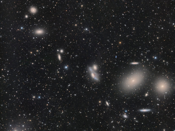 Messier 86 and Markarian's Chain, (DSW), New Mexico, 2018