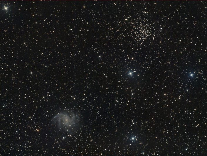 NGC 6939 (OC) and NGC 6946 (Galaxy), France, Banon, 2010