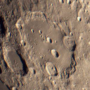 Clavius  - Lacks basin features in spite of its size