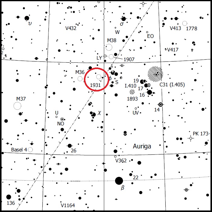 NGC 1931 finder chart