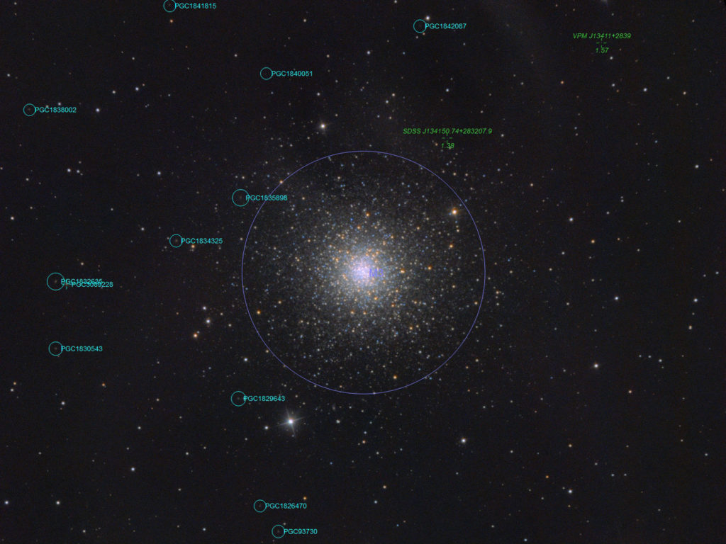 Messier 3 annotated