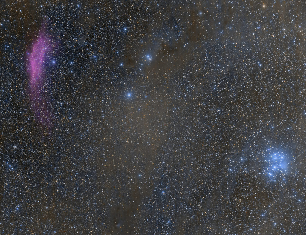 M45, NGC 1499 region