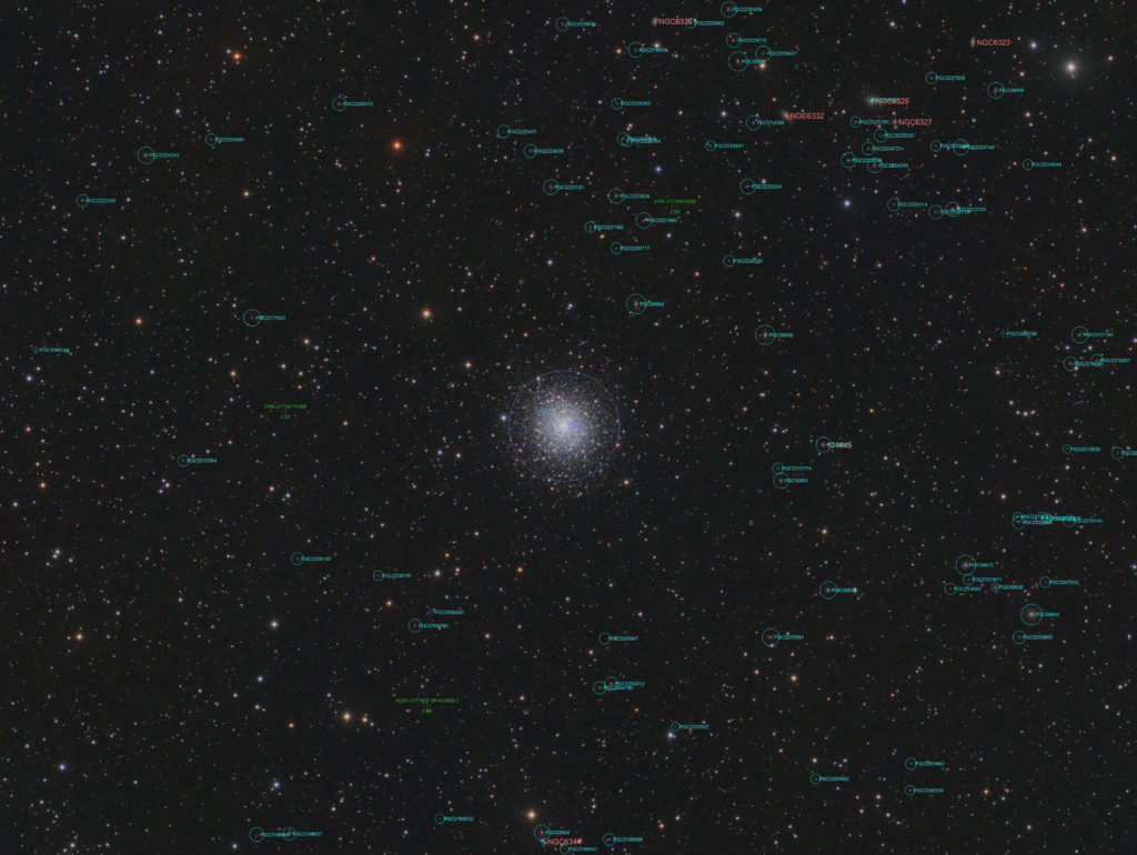 Messier 92 annotated