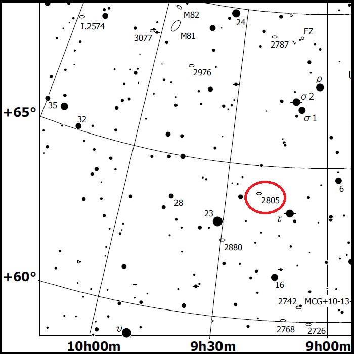 NGC 2805 finder chart