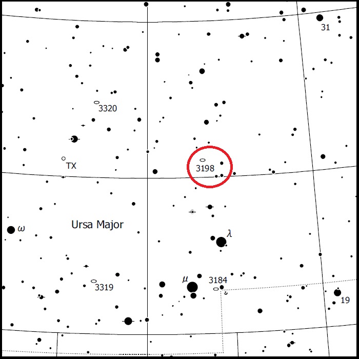 NGC 3198 finder chart