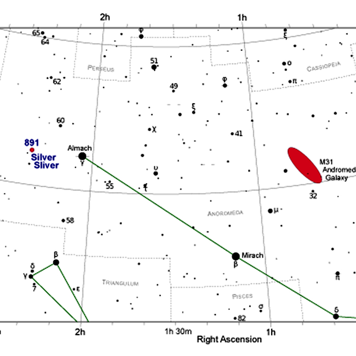 NGC 891 Finder chart