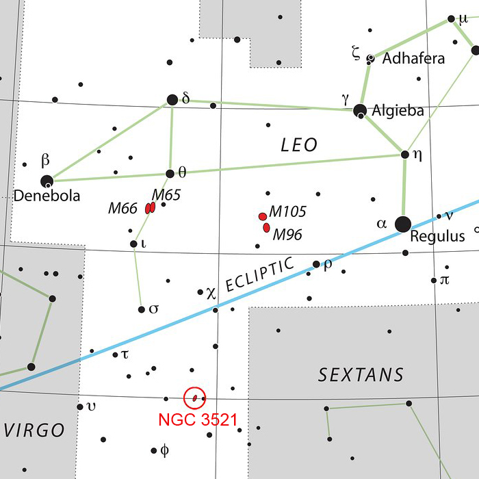 NGC 3521 Finder chart