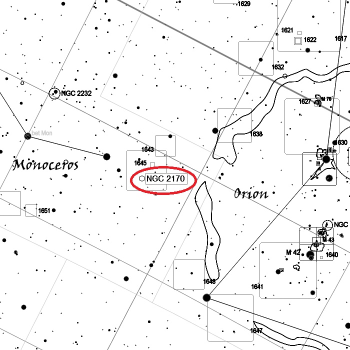 Finder chart NGC 2170