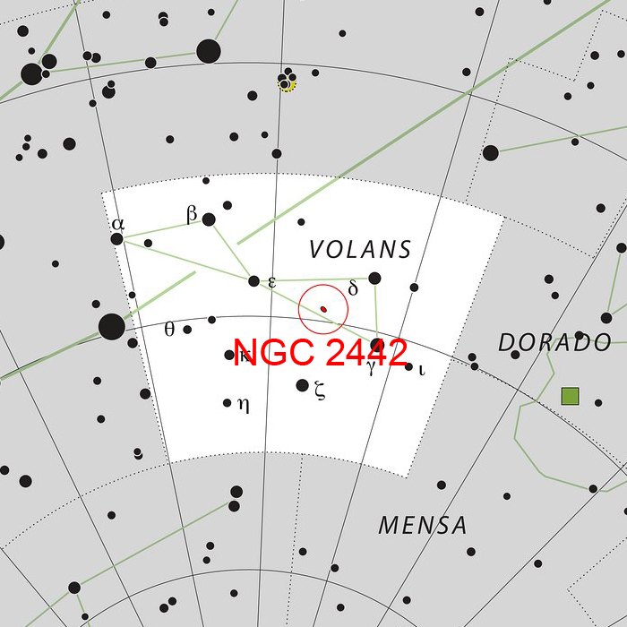 NGC 2442/3 Finder chart