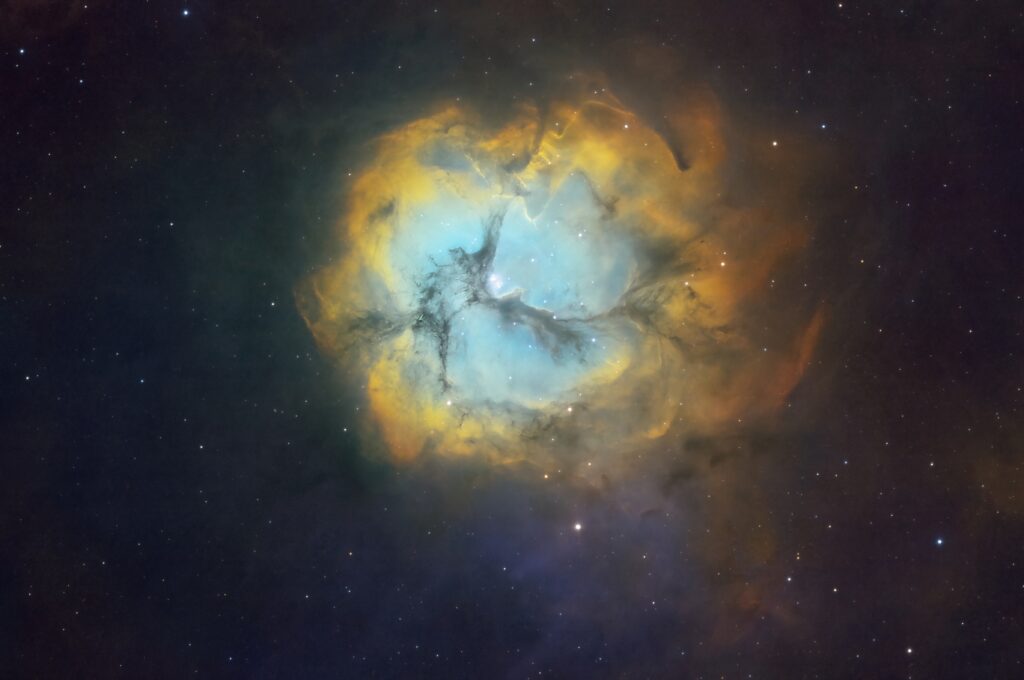 M20 Trifid Nebula, (CHI-1 Telescope Live), 2023