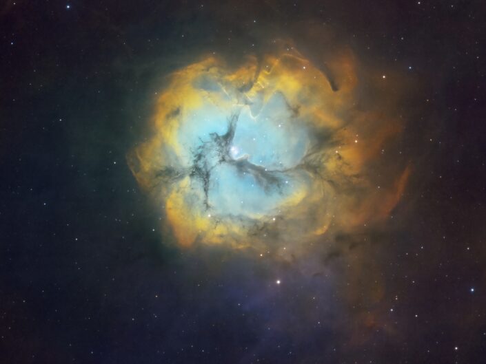 M20 Trifid Nebula, (CHI-1 Telescope Live), 2023