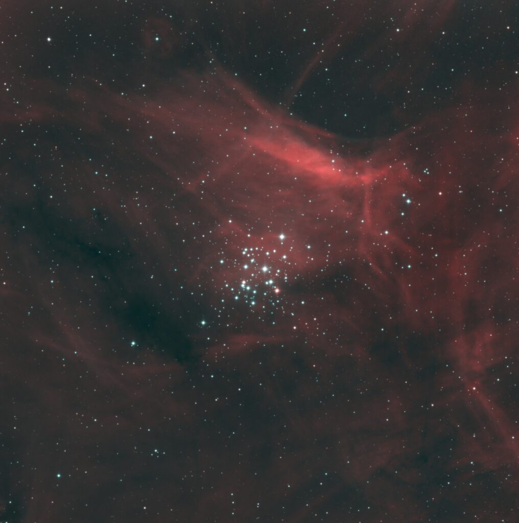 NGC 3293 with RCW51, (CHI-1 Telescope Live), 2021-2022