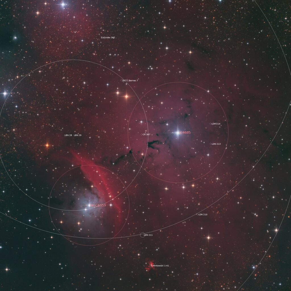 NGC 6559 annotated