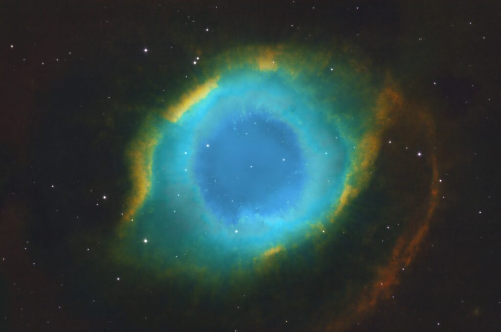 NGC 7293 Helix Nebula, (CHI-1 Telescope Live), 2023