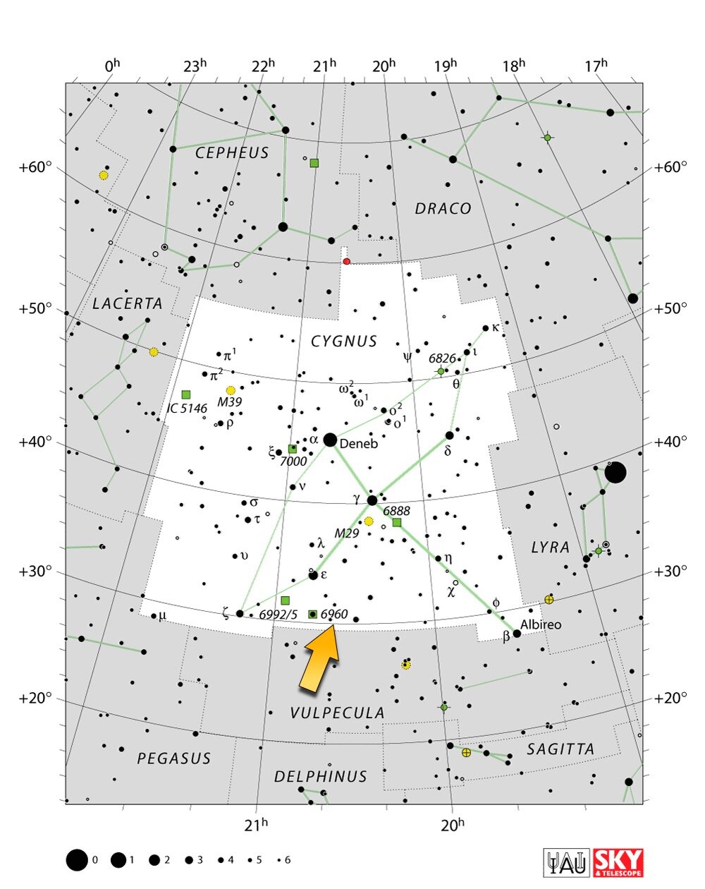 NGC 6960 Finder Chart