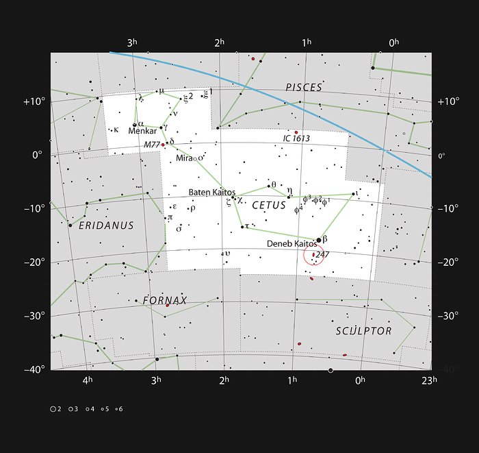 NGC 247 Finder chart
