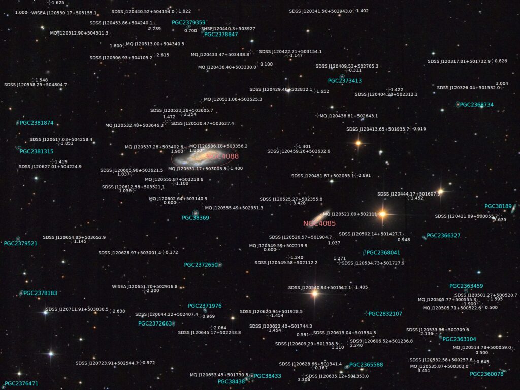 NGC 4088 annotated
