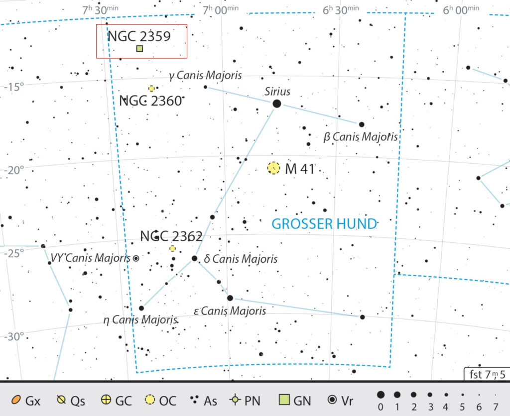 Finder chart NGC 2359