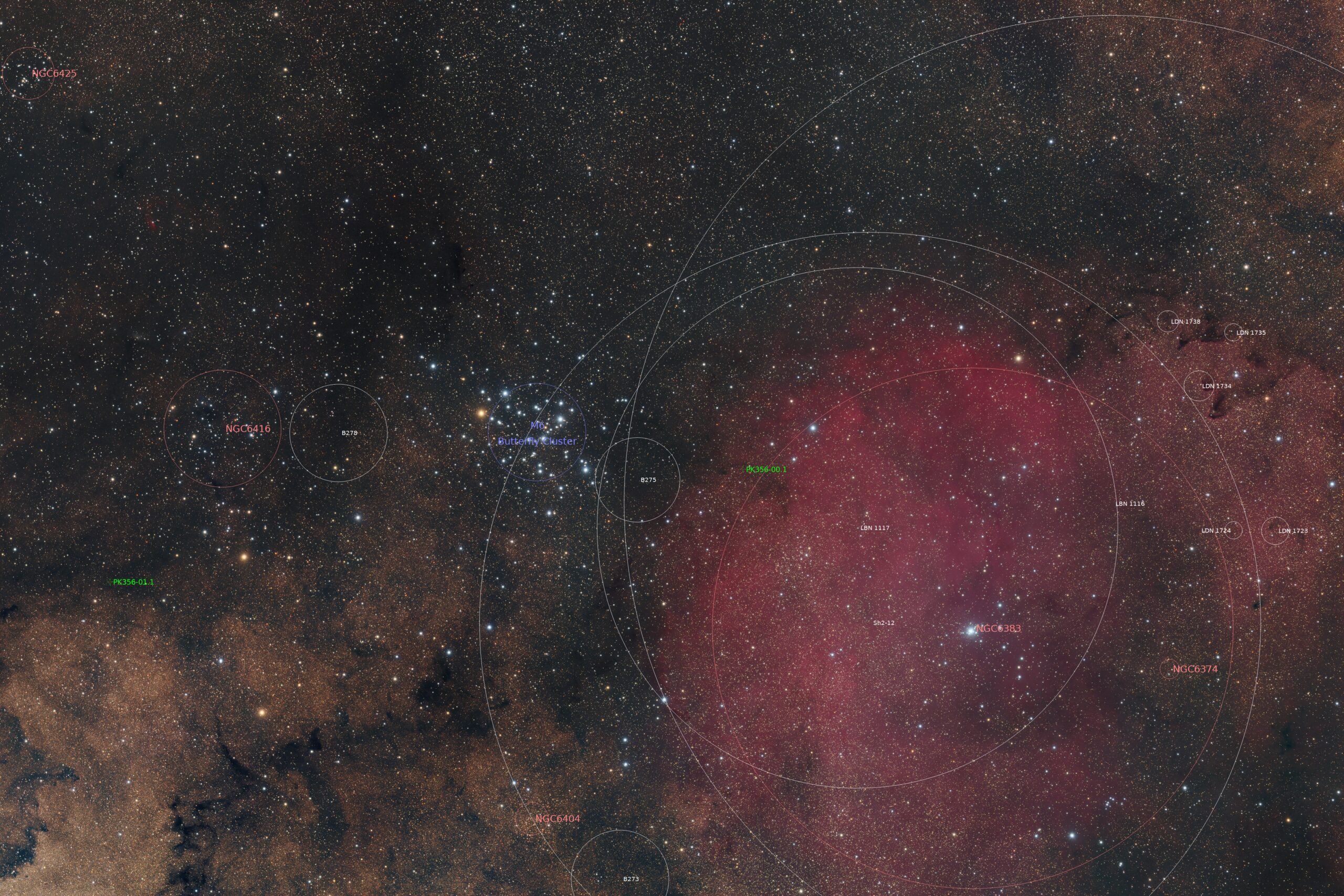 Messier 6 annotated