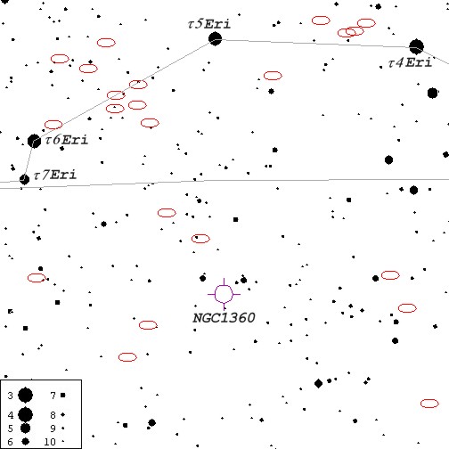 NGC 1360 Finder Chart