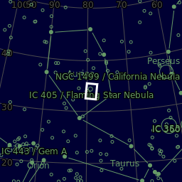 IC 405, IC 410 Finder Chart