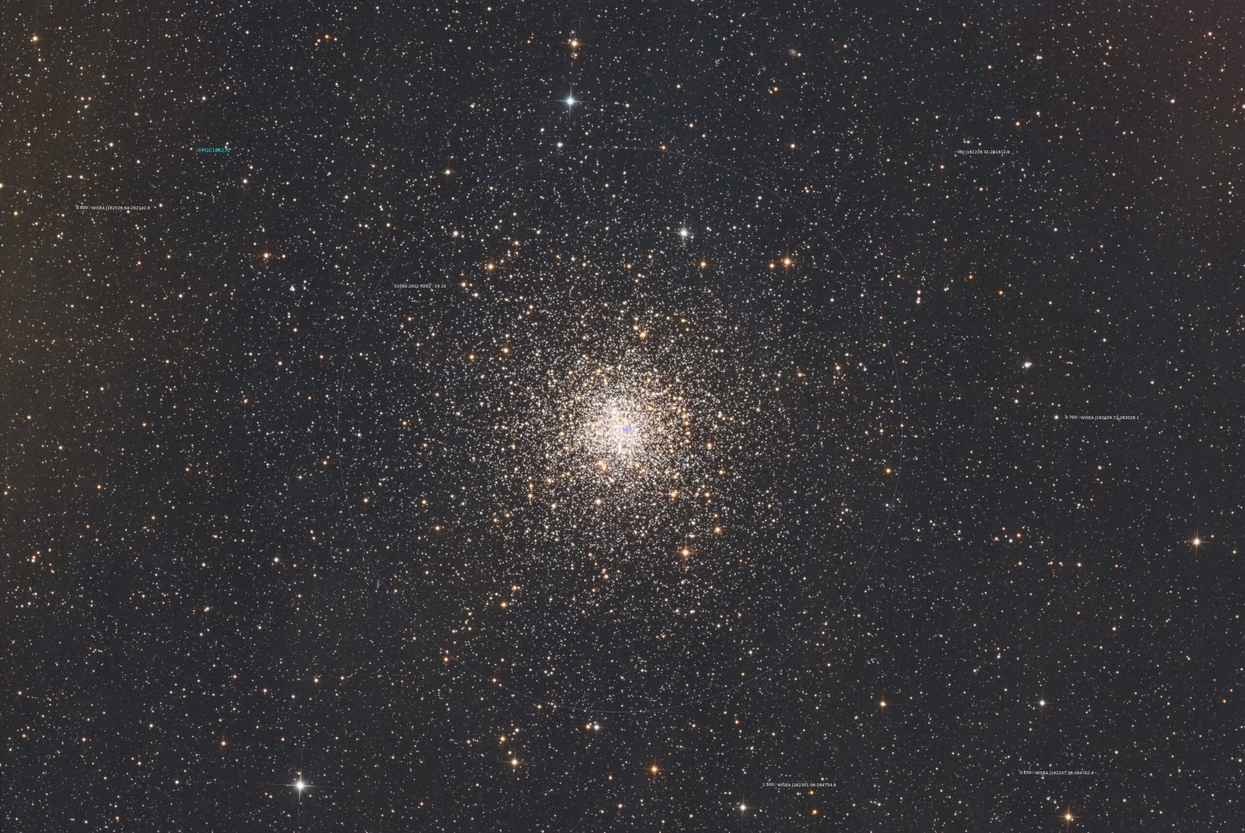 Messier 4 annotated