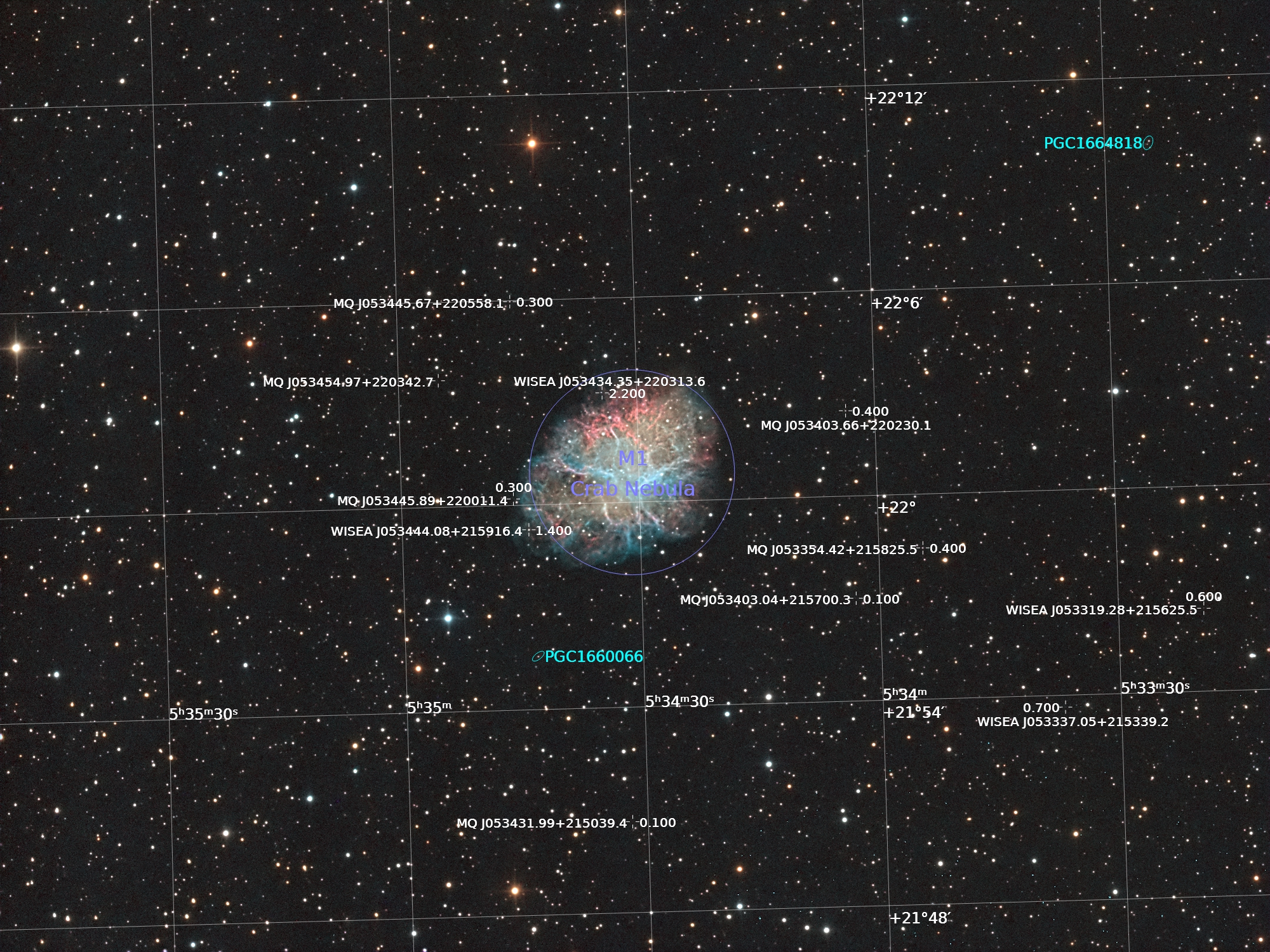 Messier 1 annotated