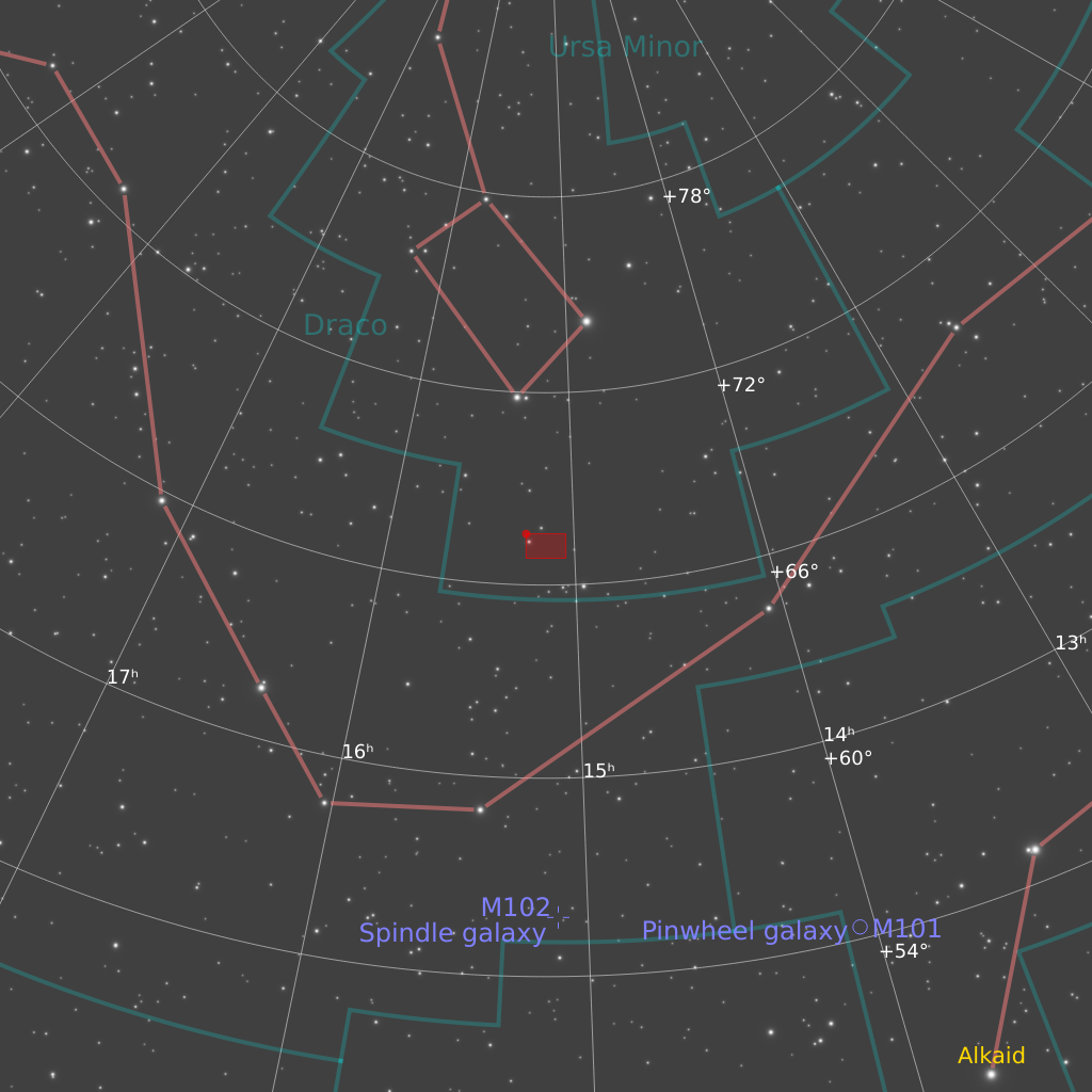 Ursa Minor dwarf galaxy Finder Chart