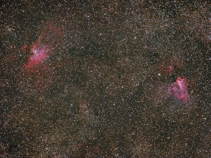 Messier 16, 17, Banon, France, 2011
