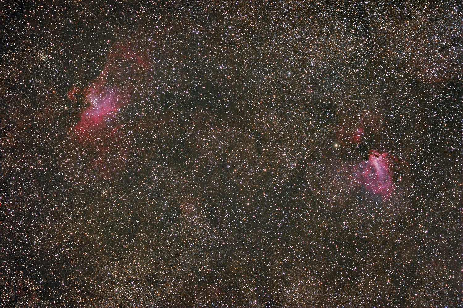 Messier 16, 17, Banon, France, 2011