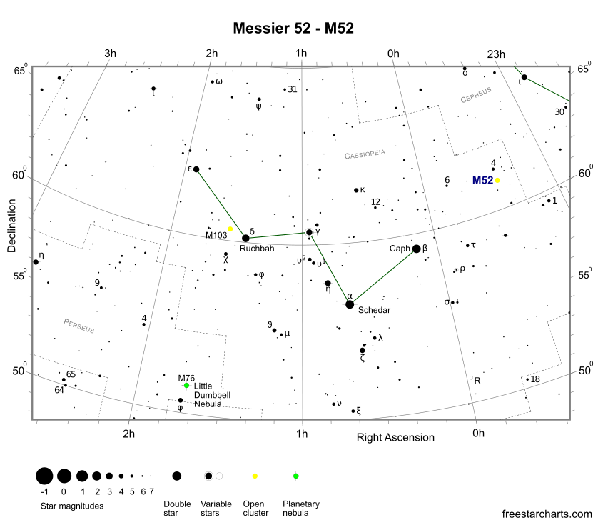M52 Finder Chart