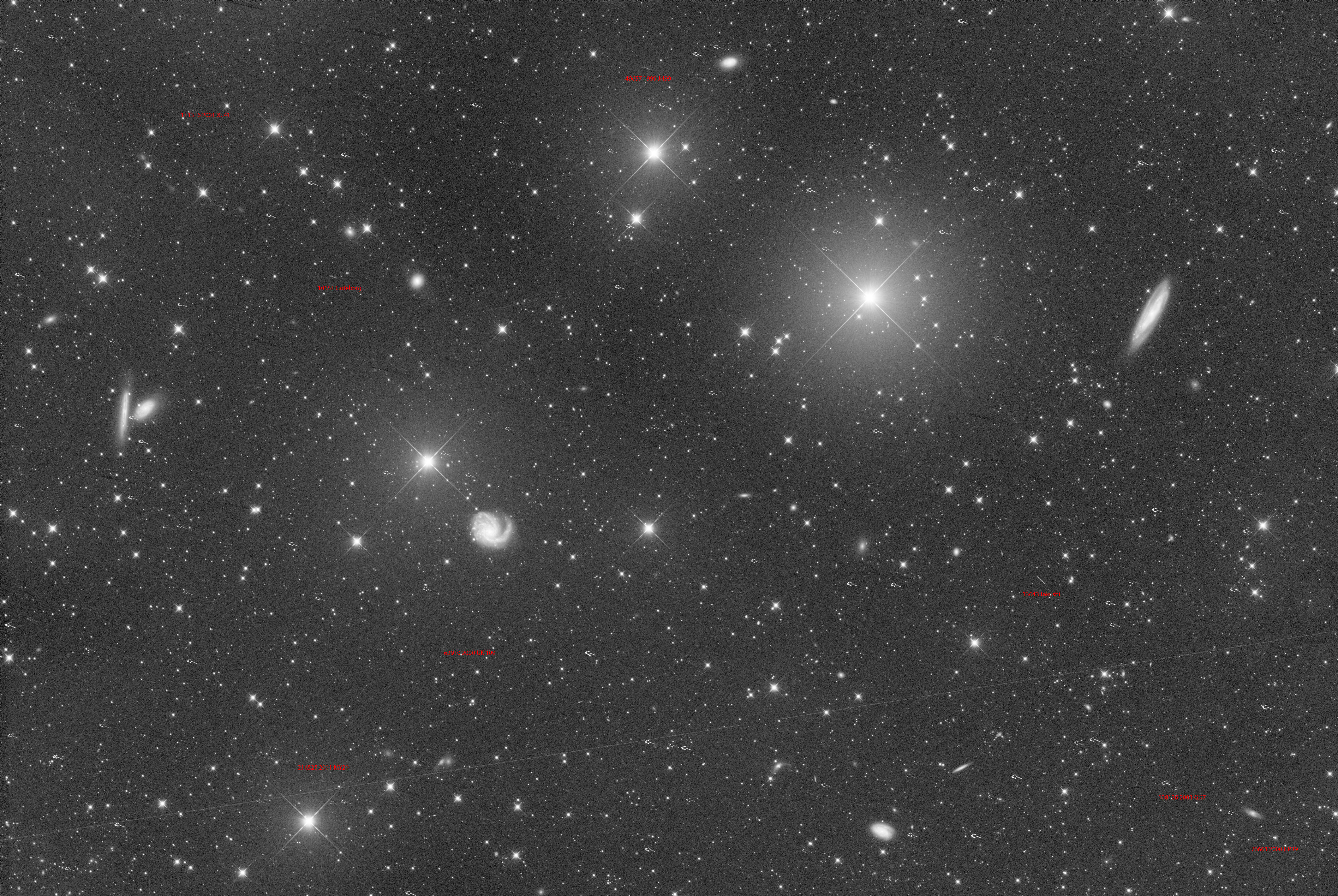 Messier 98, Messier 99 asteroids