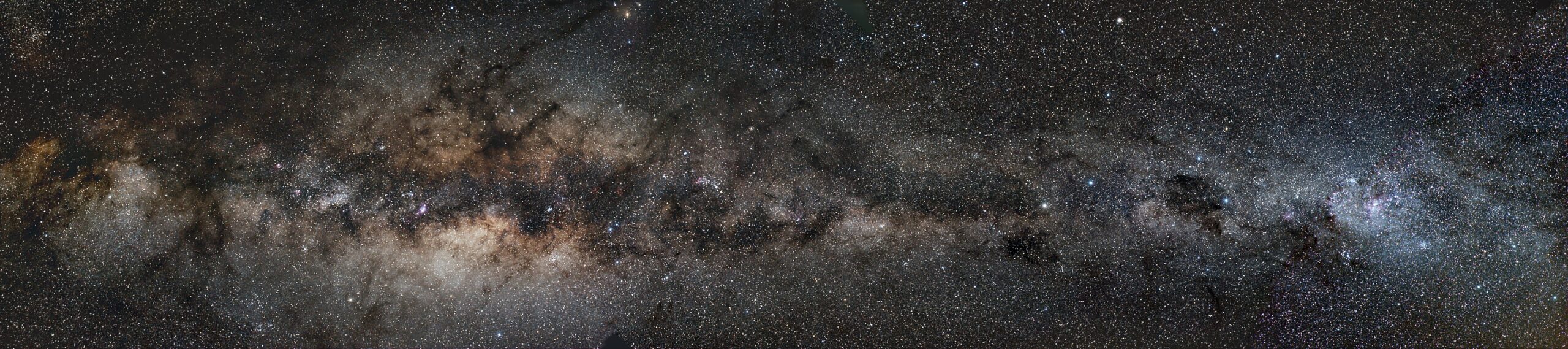 7 panel Milky Way mosaic, Tivoli, Namibia, 2006