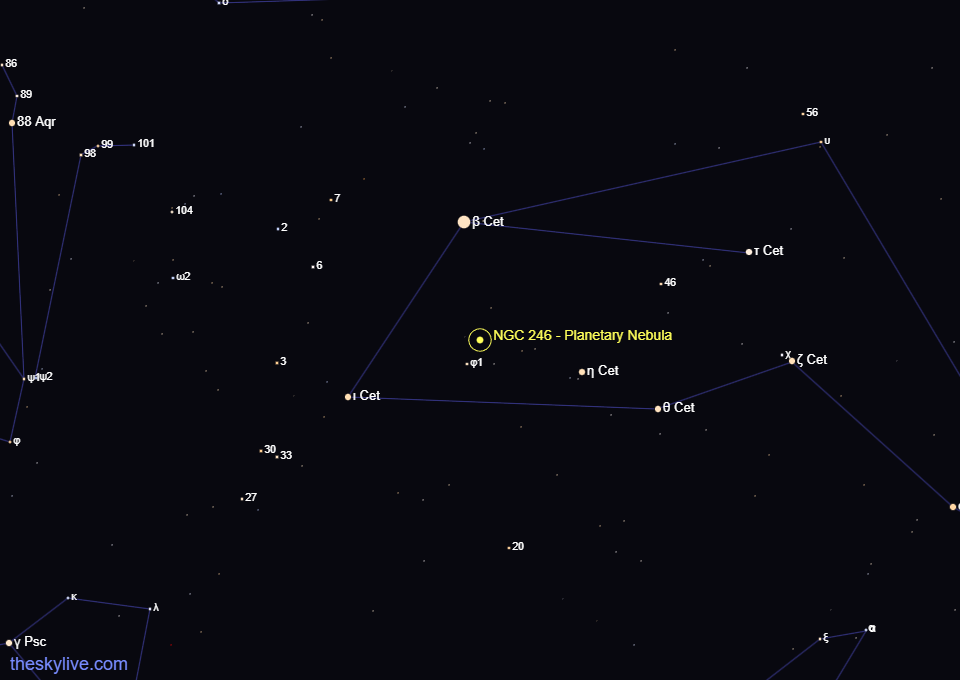 NGC 246 Finder Chart