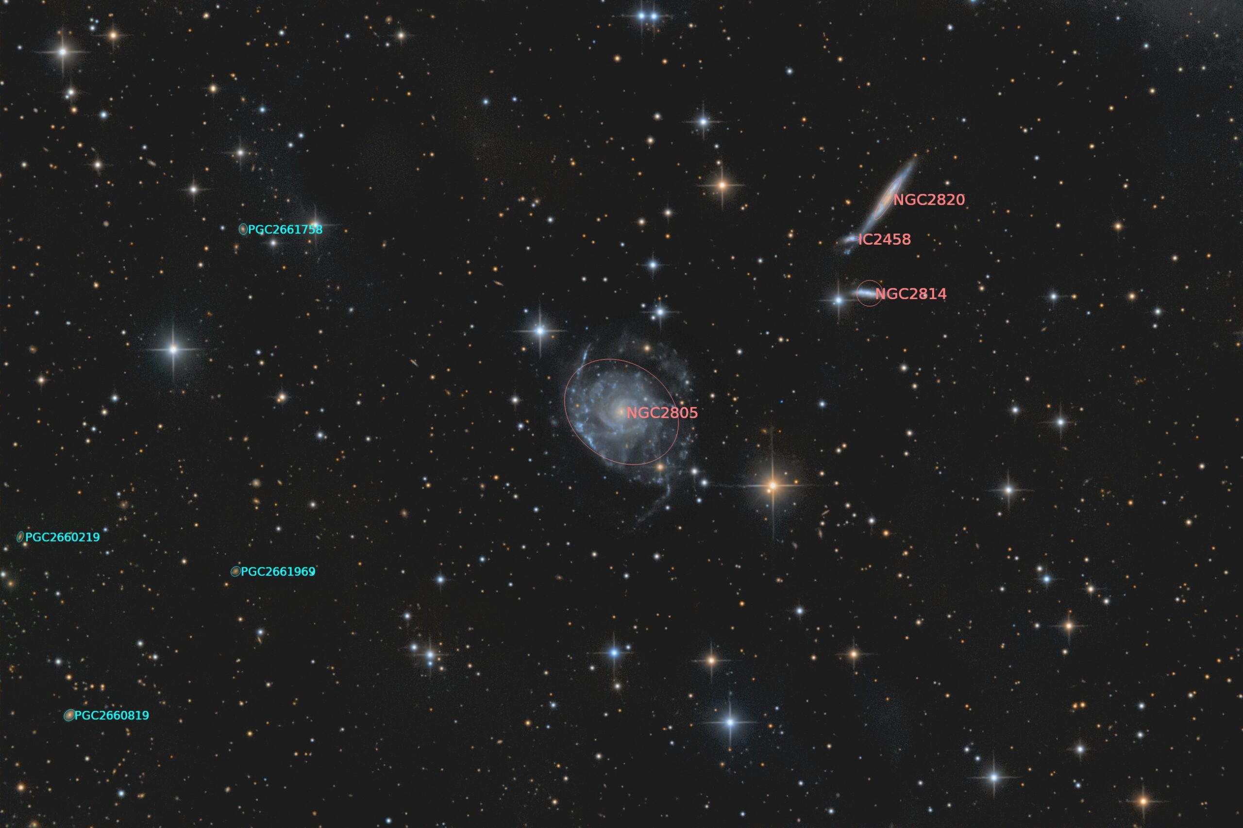 NGC 2805 annotated