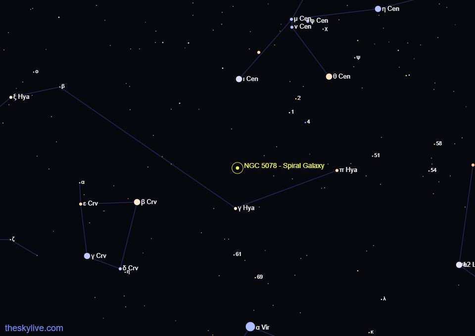 NGC 5078 Finder Chart