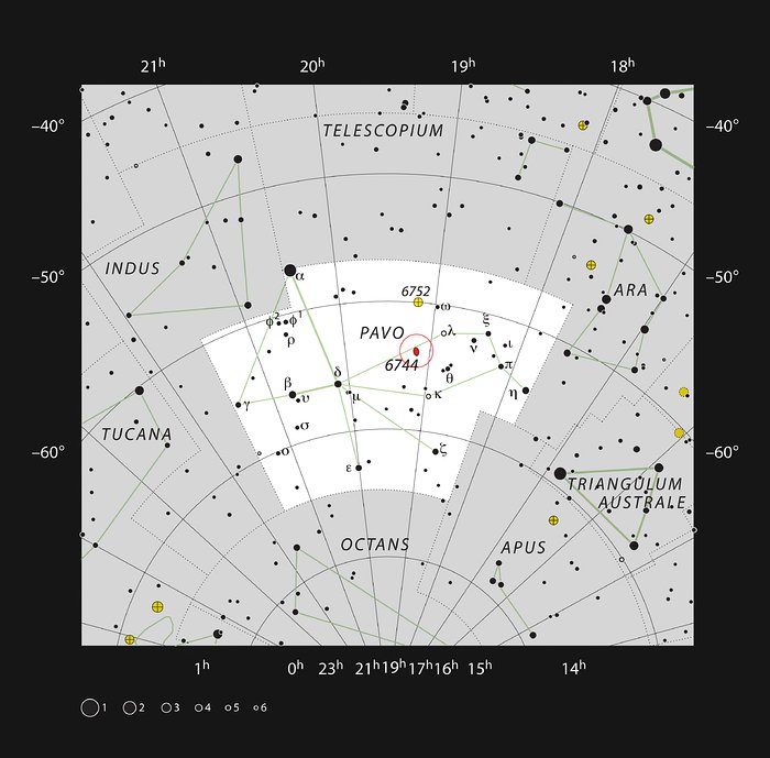 NGC 6744 Finding chart