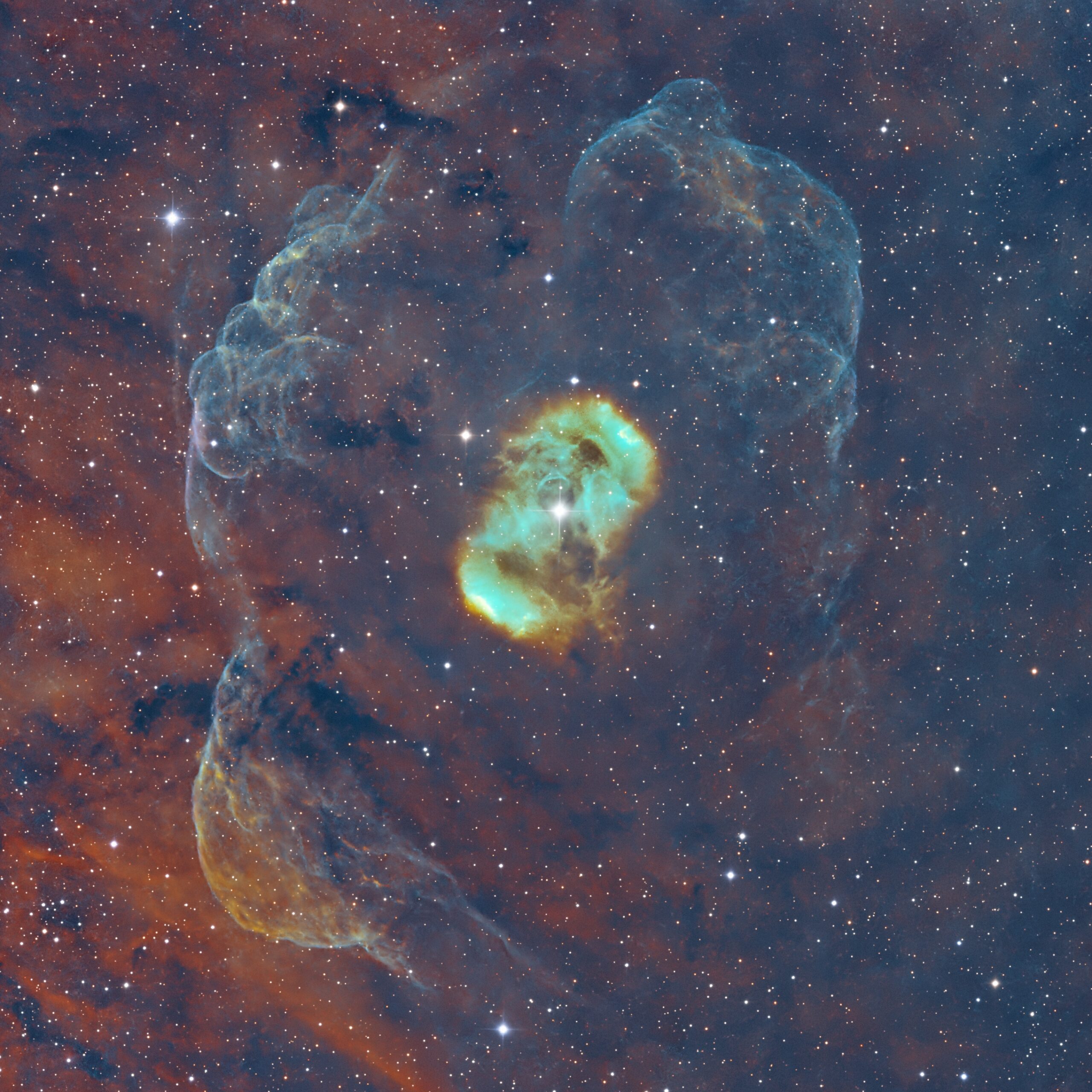 NGC 6164 (Foraxx palette), Telescope Live, Chile, 2021