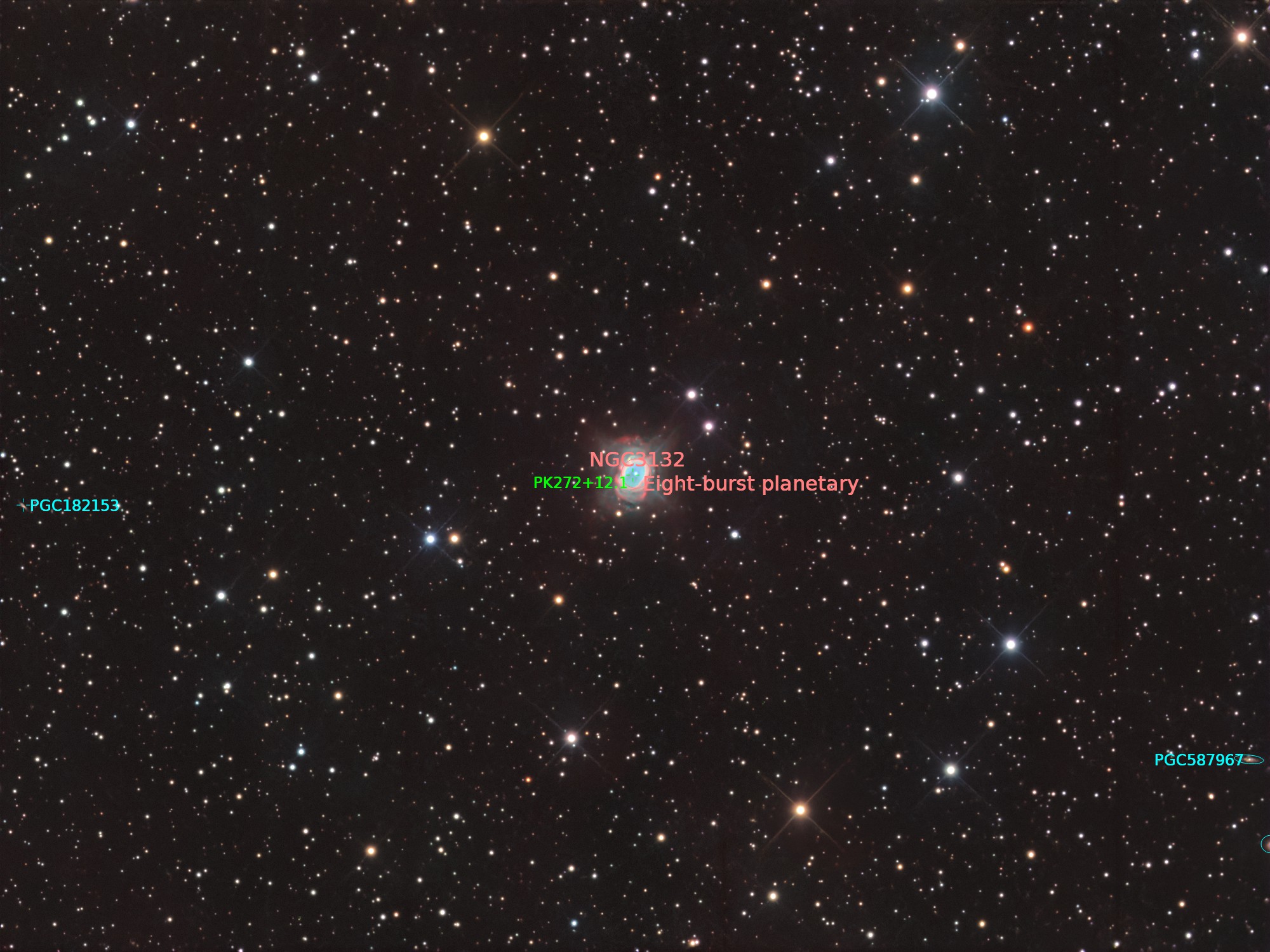 NGC 3132 annotated
