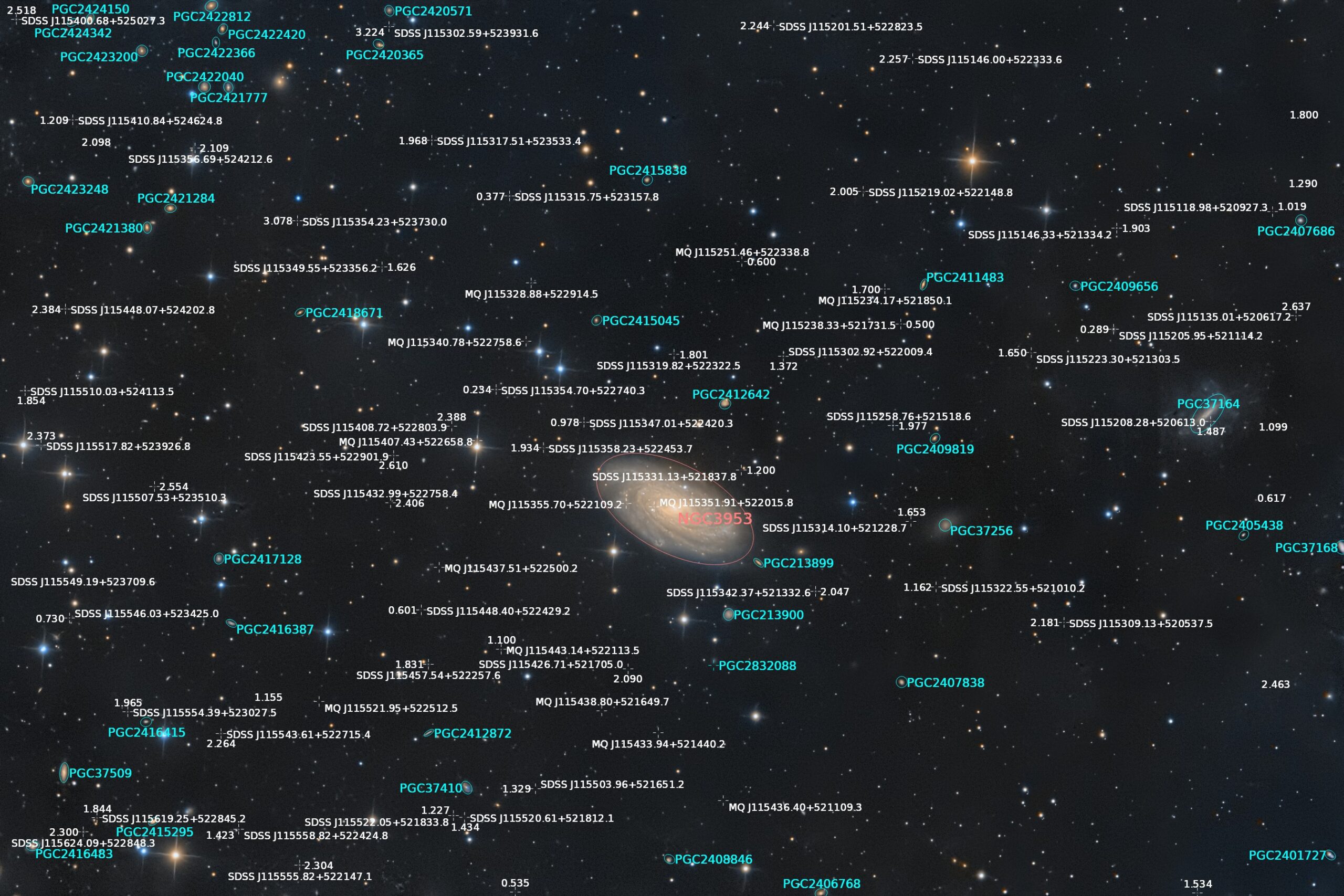 NGC 3953 annotated