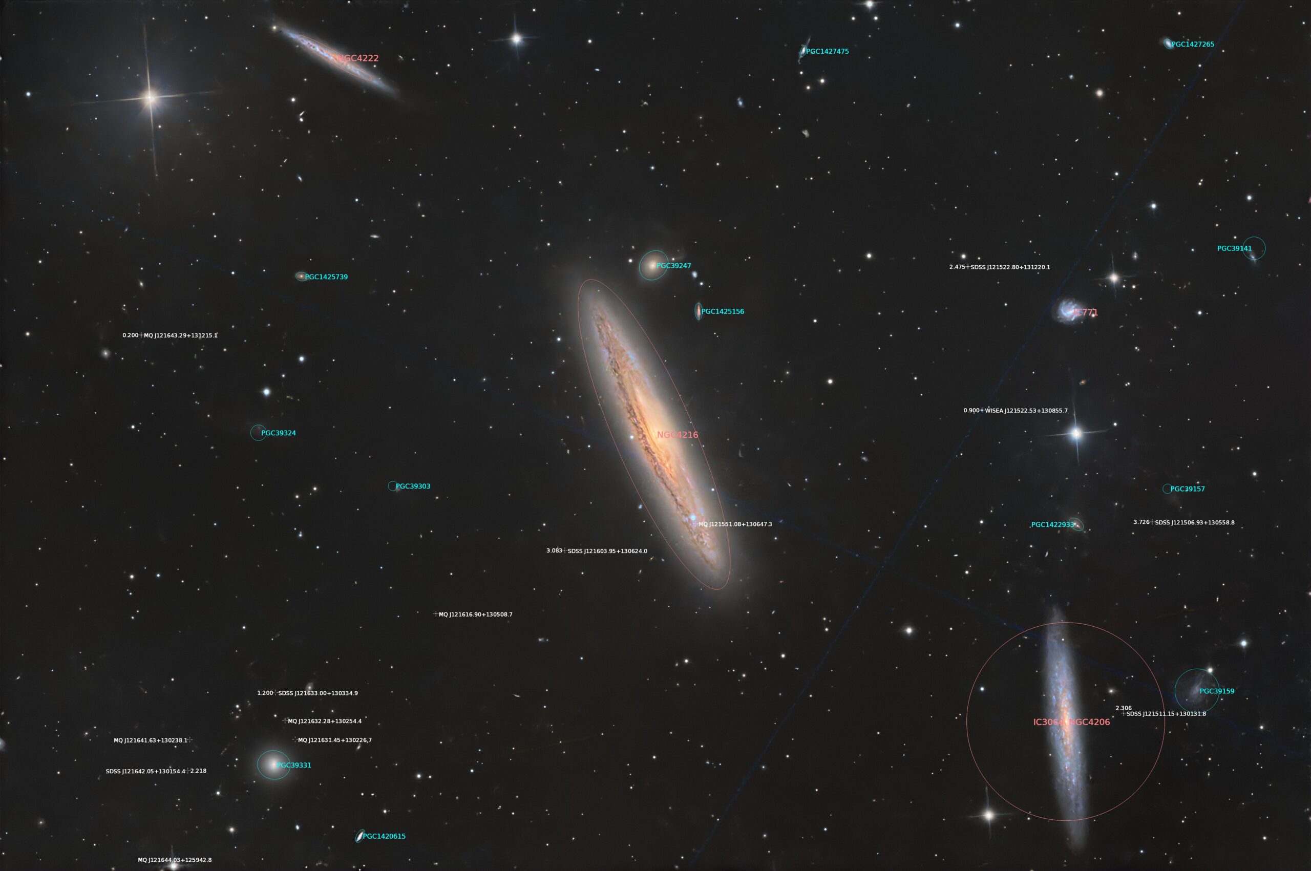 NGC 4216, TL, annotated