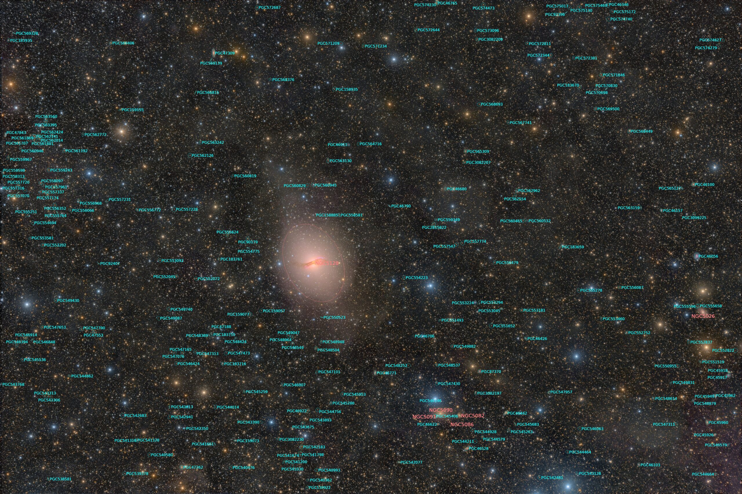 NGC 5128 annotated
