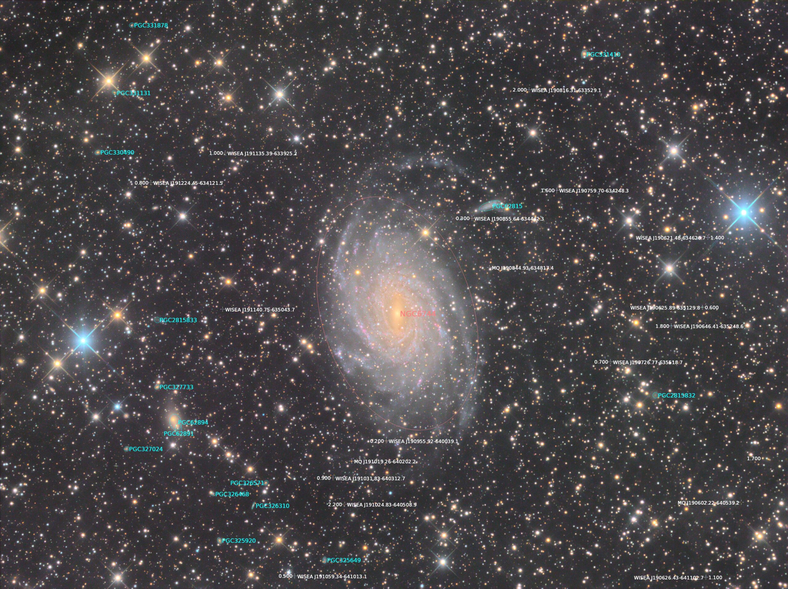 NGC 6744 annotated
