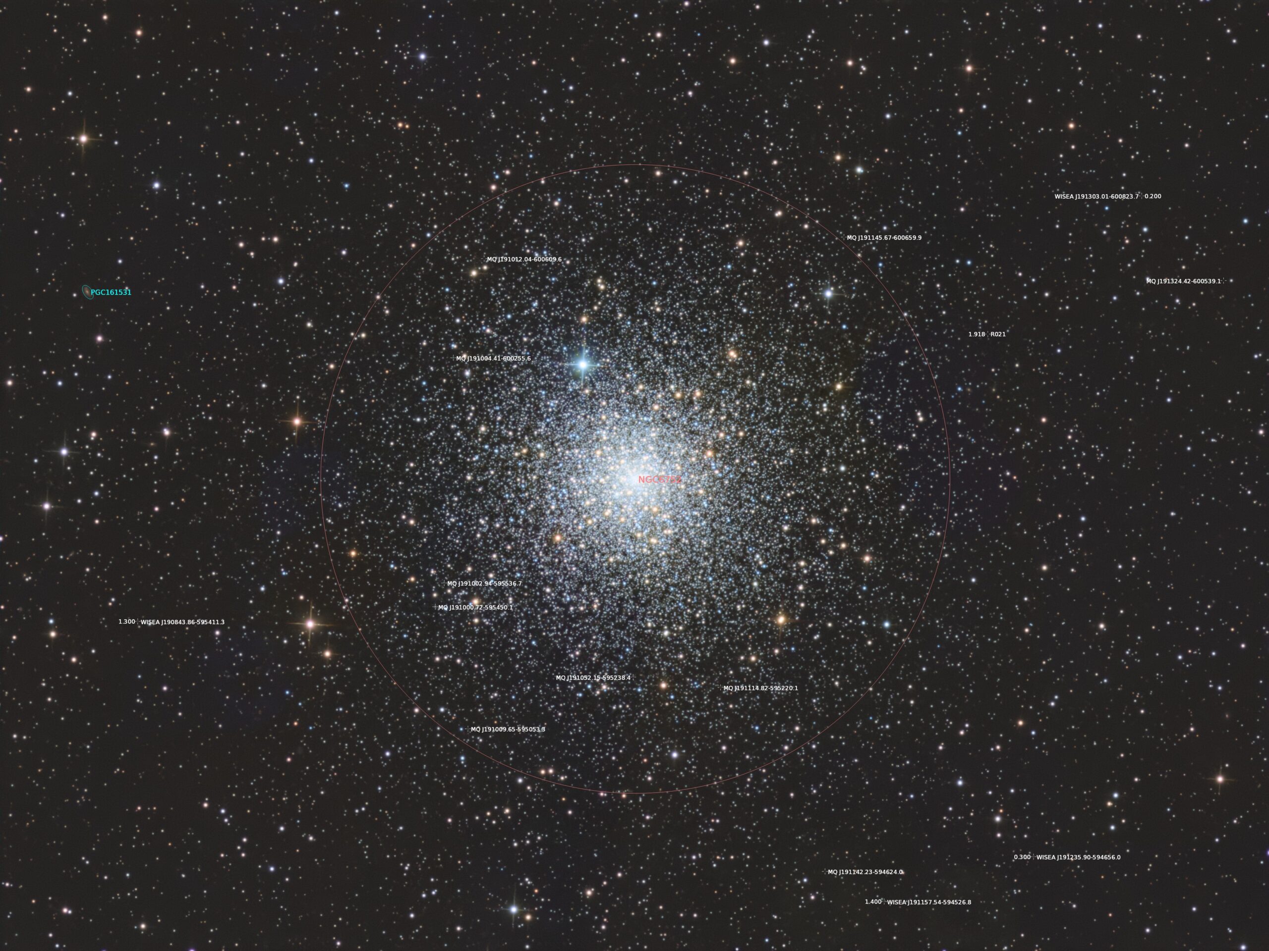 NGC 6752 annotated