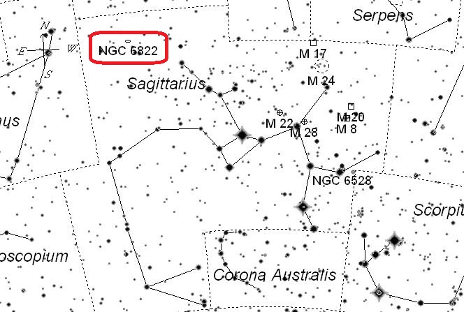 NGC 6822 Finding Chart