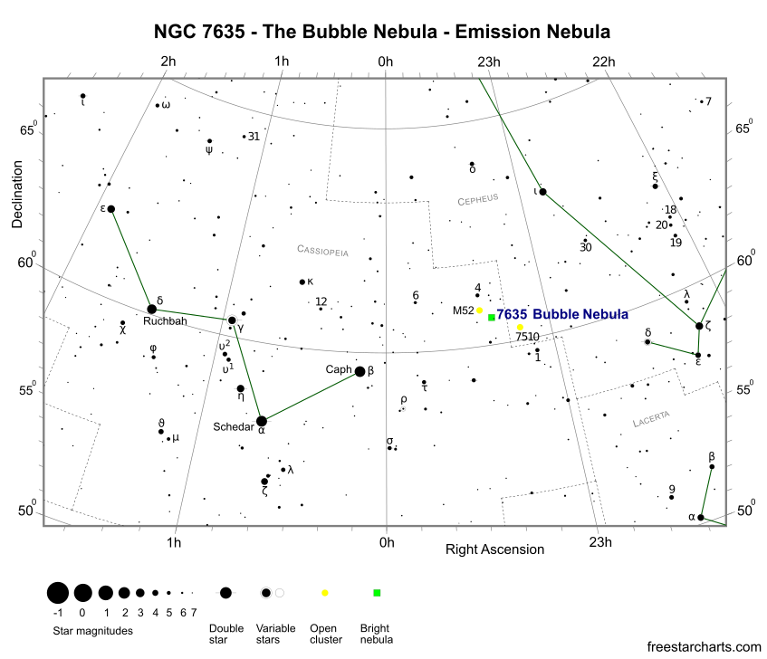 NGC 7635 Finder Chart