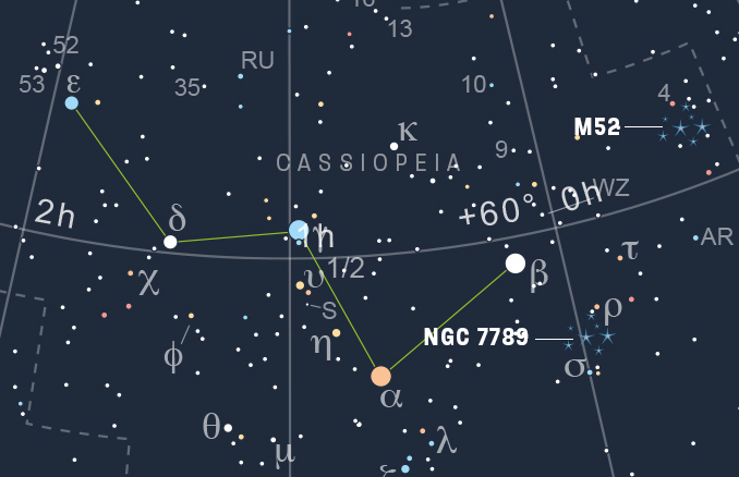 NGC 7789 Finder Chart